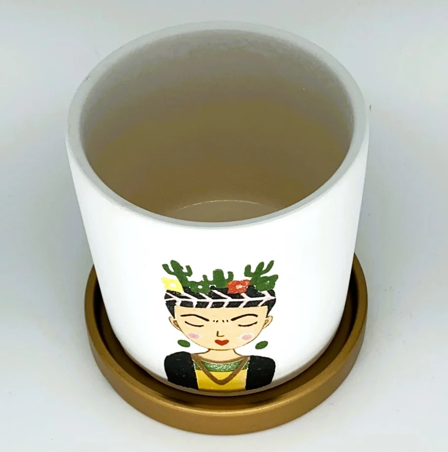 Cacti Girl Ceramic Pot Small - Image 4