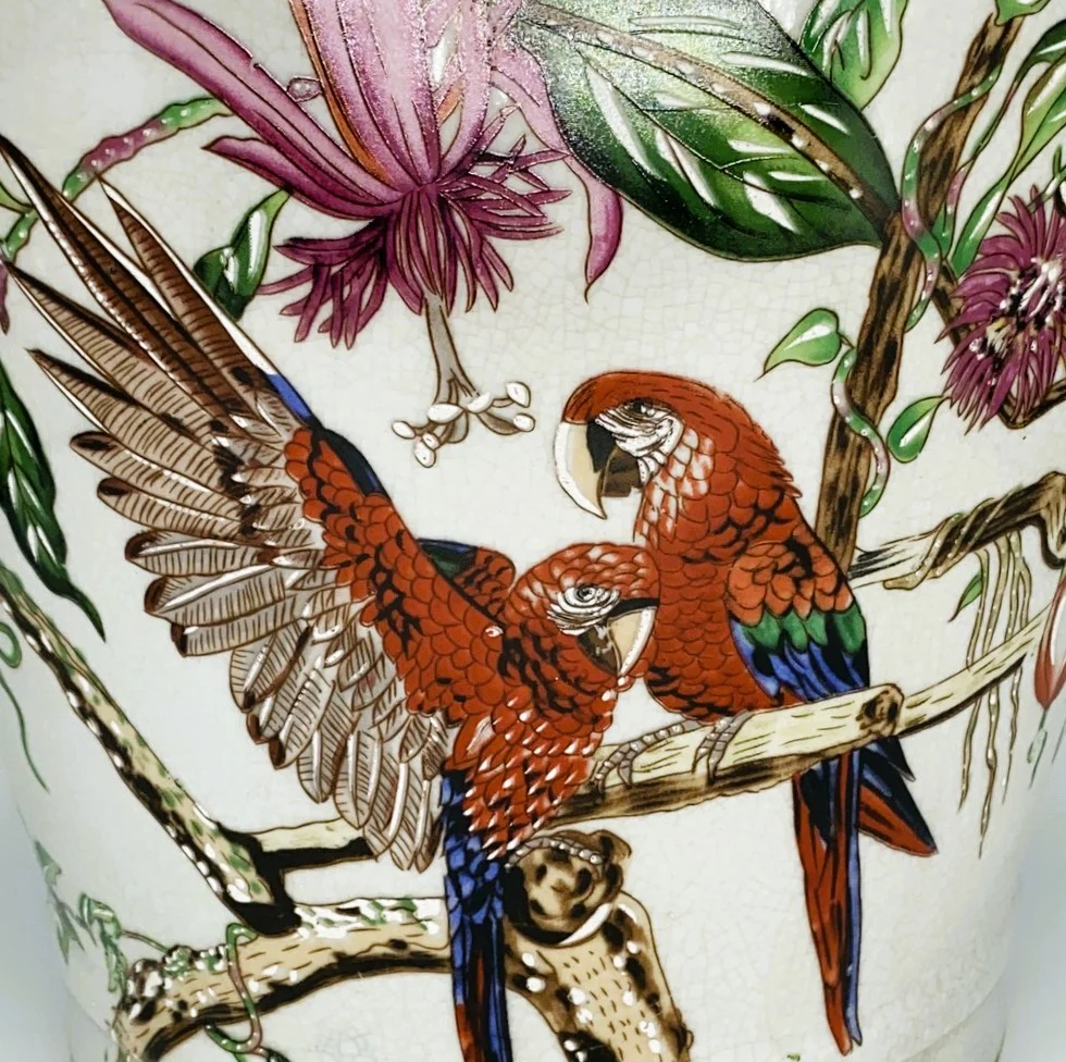 Les Perroquets Ceramic Pot Large - Image 3